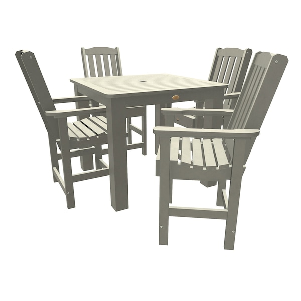 Highwood Usa Lehigh 5pc Square Counter Height Outdoor Patio Furniture Dining Set AD-CNL44-HGR - main